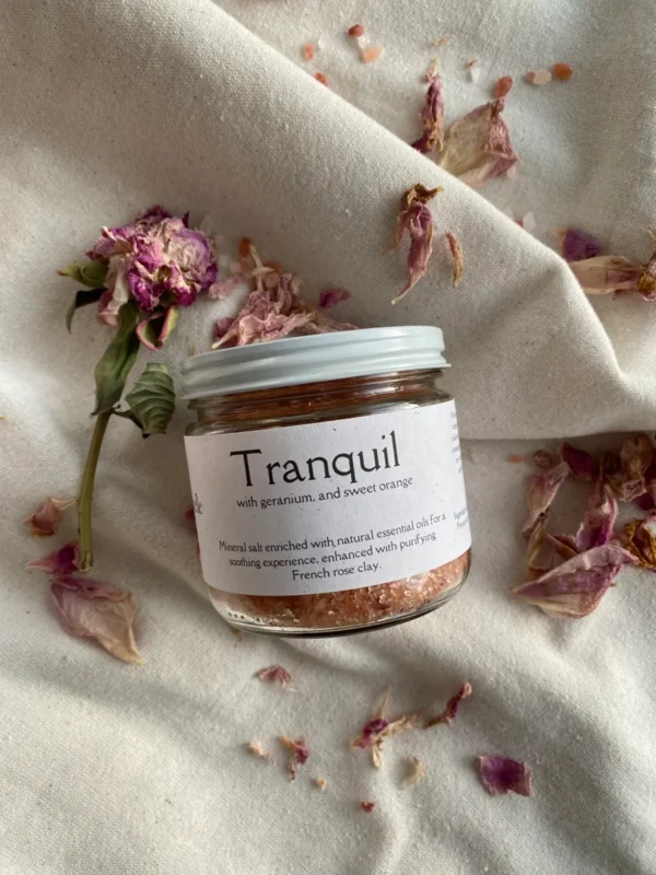 Tranquil - Botanical Bath Salt with Wooden Spoon